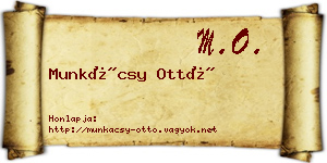 Munkácsy Ottó névjegykártya
